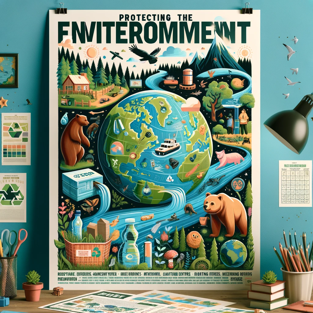 Afiche sobre el Cuidado del Medio Ambiente
